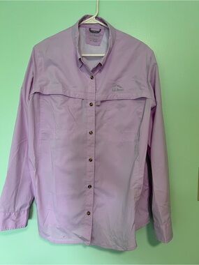 L.L.Bean Pastel Purple Lightweight Button Shirt
